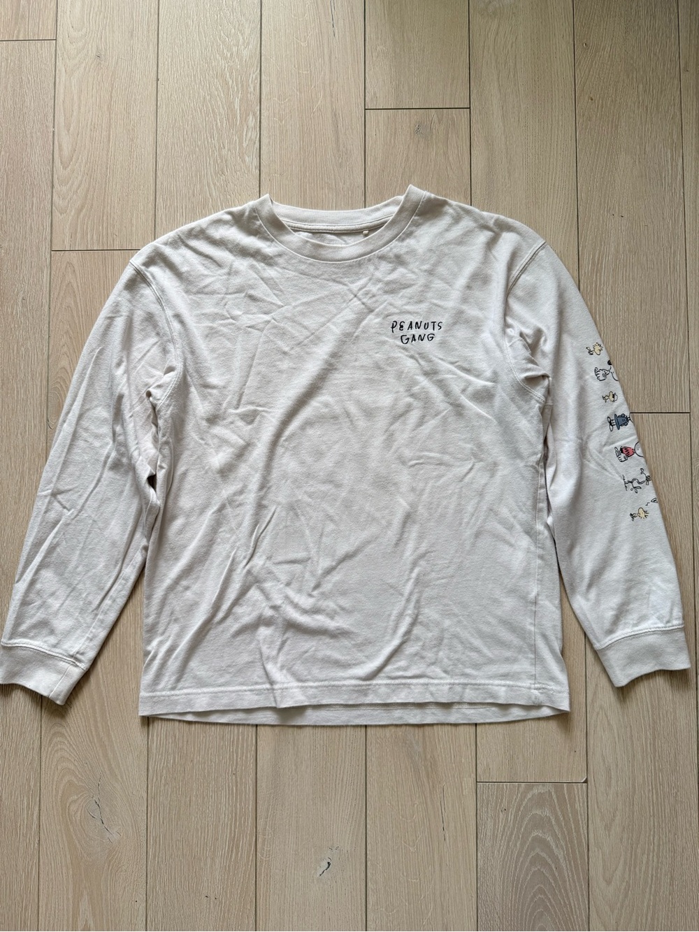 UNIQLO × Yu Nagaba PEANUTS Long-Sleeve Crew Neck T-Shirt in Natural Women’s M